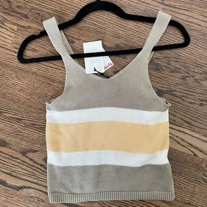 Hippie Rose Cropped Stripe Sweater Tank